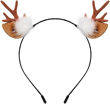 Christmas Headbands Reindeer Antler Headband Antlers Hair Hoop Cute Christmas Hair Bands Deer Antlers Hairs Decorations Merry Chritmas Holiday Hair Accessories for Adults