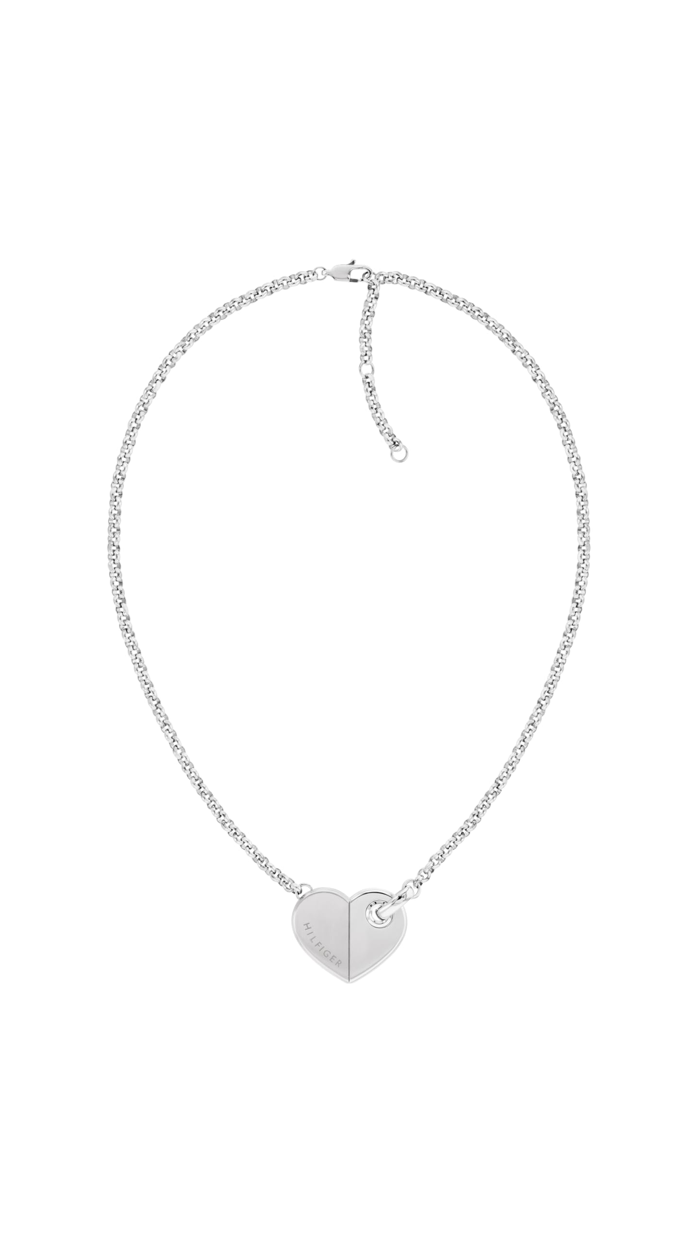 Tommy Hilfiger Jewelry Women's Chain Necklace in Stainless Steel with a Heart Pendant - 2780926