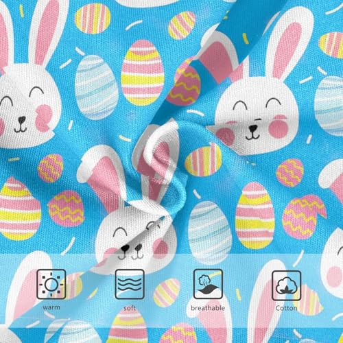 Cotton Toddlers Underwear Floral Cute Rabbits Easter Eggs Blue Girl Panties Cute Animal Briefs Underpants 2t3