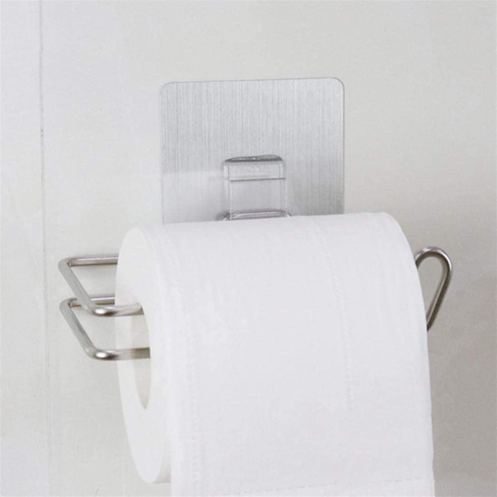 HLTYGWX uchwyt na papier toaletowy uchwyt na papier toaletowy uchwyt na ręcznik papierowy wykonany ze stali nierdzewnej z polerowanym srebrem i stojakiem na papier do łazienki, uchwyt na papier