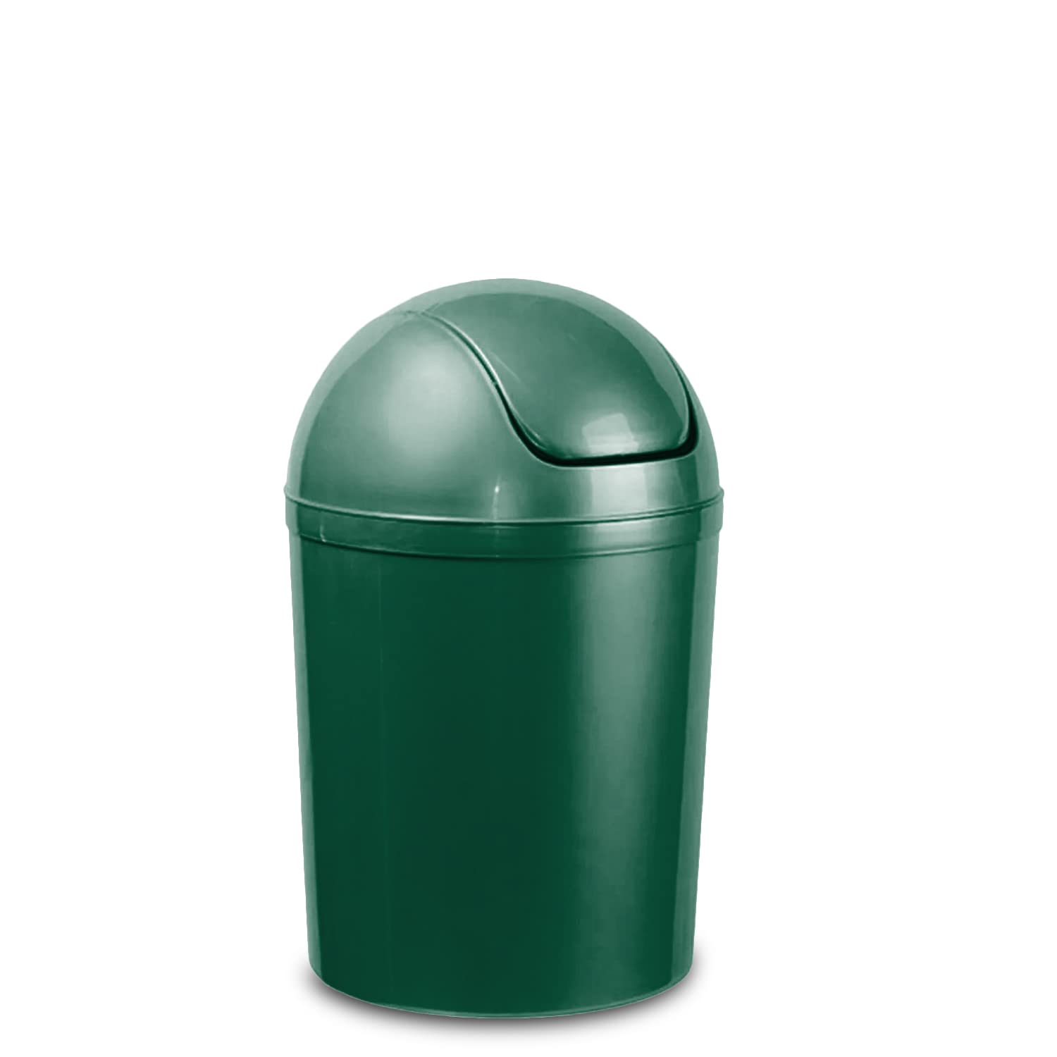 Home Centre Compact Plastic Swing Top Waste Bin 5 Litre Green House Office Bathroom Lobby Dustbin Convenient Flap Top Cylindrical Shape Hygienic Waste Disposal Versatile Daily Usage