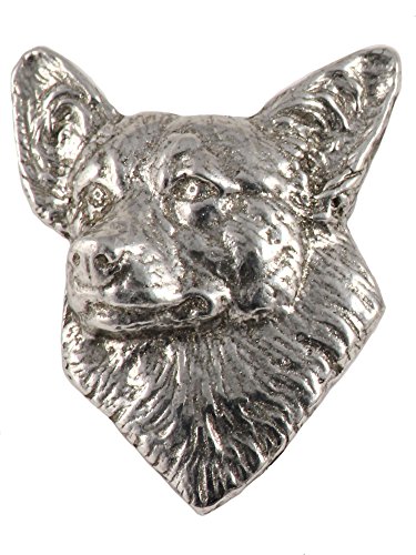 Corgi Pin, Pewter, D062, 1 Inch, Handmade in The USA, Pembroke Welsh Corgi Dog Gift, Realistic Corgi Dog, Metal, Lapel Pin, Hat Pins, Hat, Brooch, Gift, Over 90 Dog Breeds Available