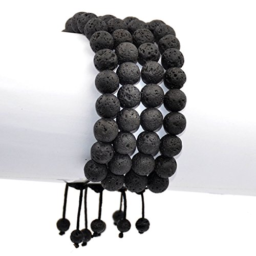 Image of AD Beads Natural 10mm Gemstone Bracelets Healing Power Crystal Macrame Adjustable 7-9 Inch