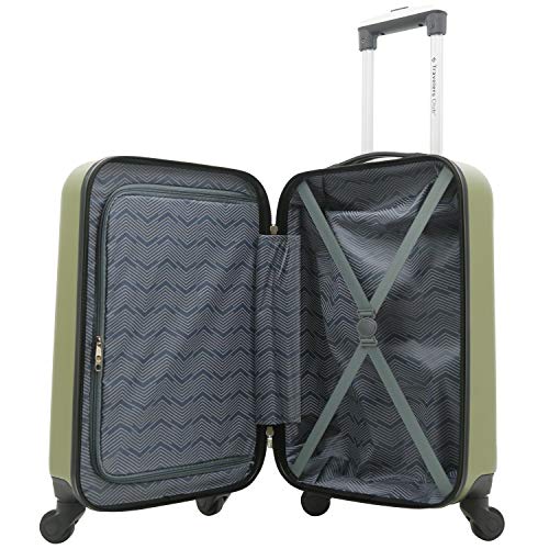 Travelers Club Cosmo Hardside Spinner Luggage, Fern Green, Carry-On 20-Inch