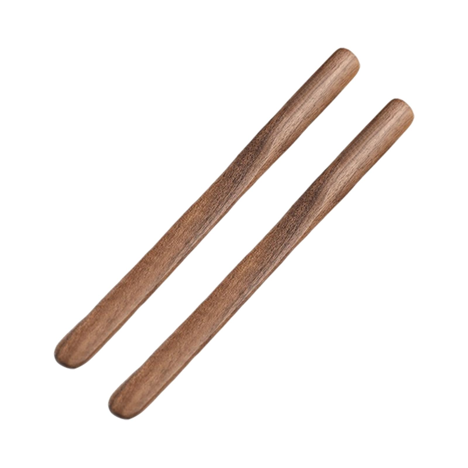 Kalttoy Wood Coffee Stirrer Stir Stick Round Head Long Handle Stirring Spoon Multipurpose Kitchen Utensils Long Handle Coffee Stirrer