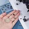 40Pcs 4 Sizes Cone Charms Stainless Steel Spike Pendants Punk Style Charms Metal Dangle Pendants for Jewelry Making Bracelet Necklace Earrings Keychain DIY Accessories