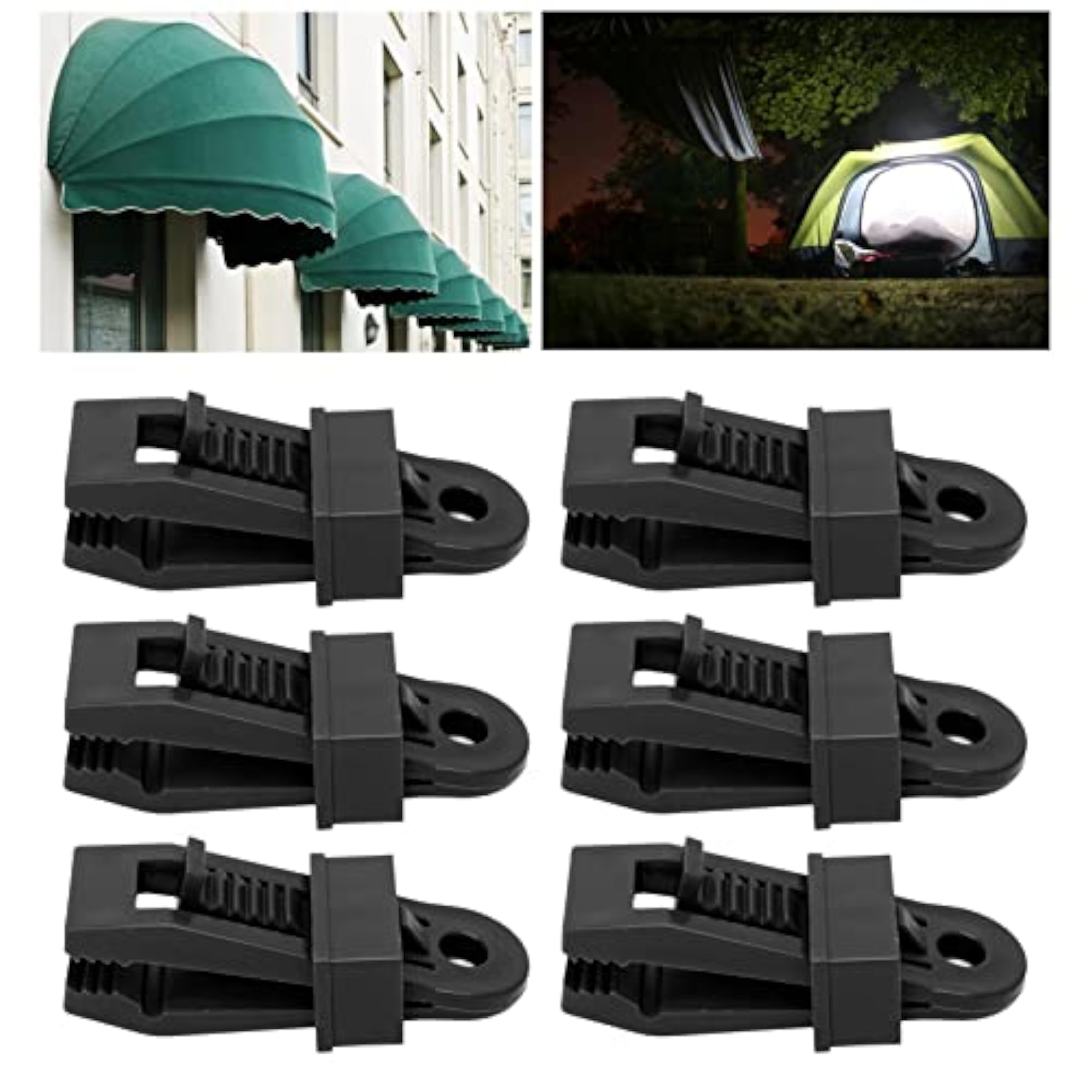 Heavy Duty Locking Grip Tent Clips, Reusable Plastic