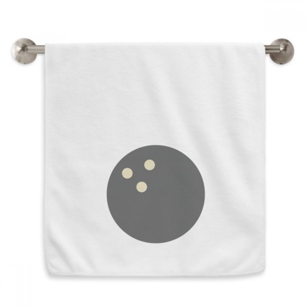 Serviette bowling sport en coton blanc 13x29 pouces au motif géométrique