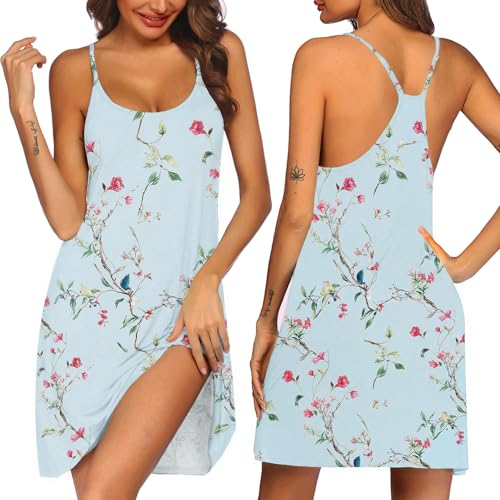 Image of Ekouaer Women's Racerback Sleeveless Nightgown