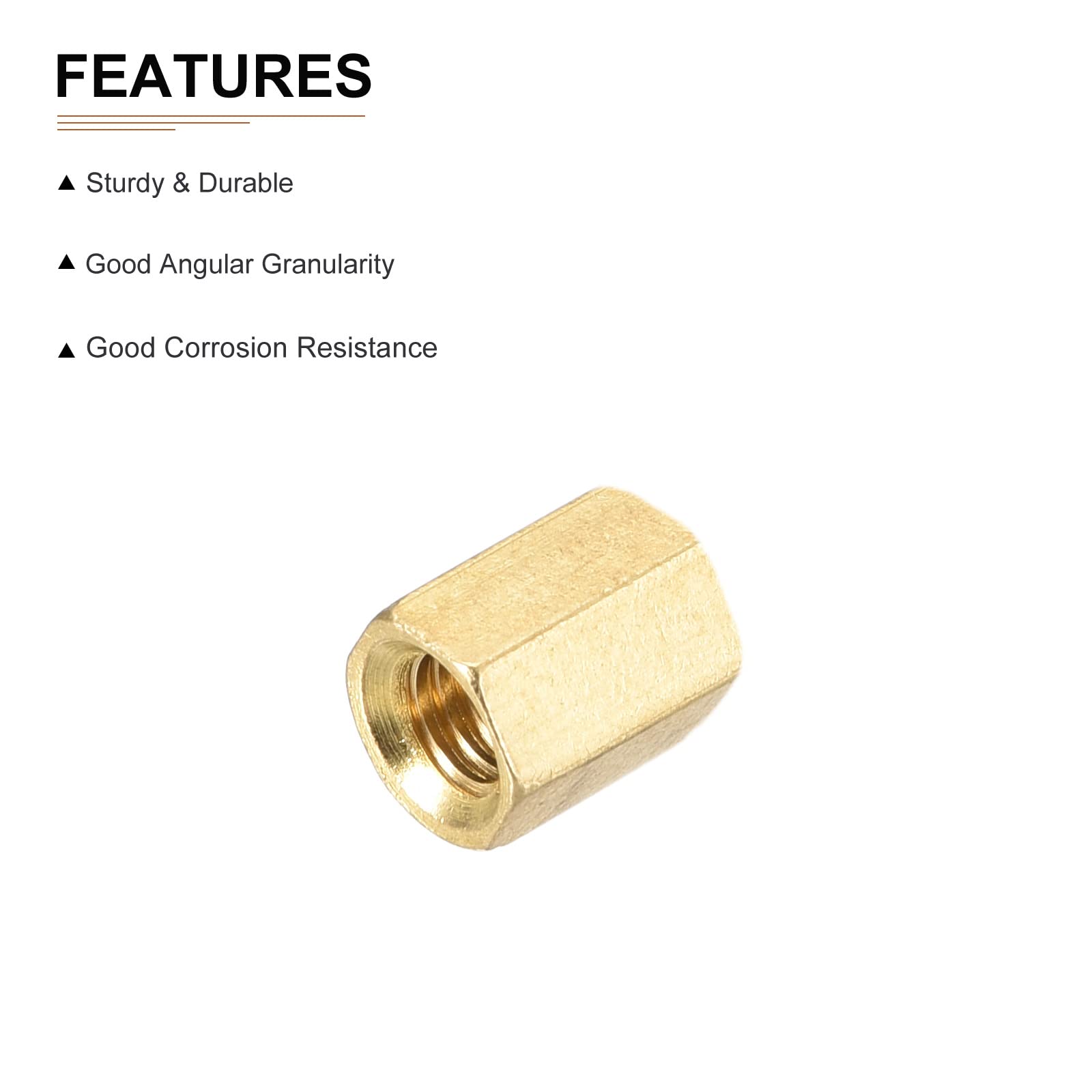 DTGN M4x6mm(DxL) - Hex Standoff Spacer Nuts -100Pack- Good for Electronic Machine - Brass Coupling Screws - Copper Tone - Image 3