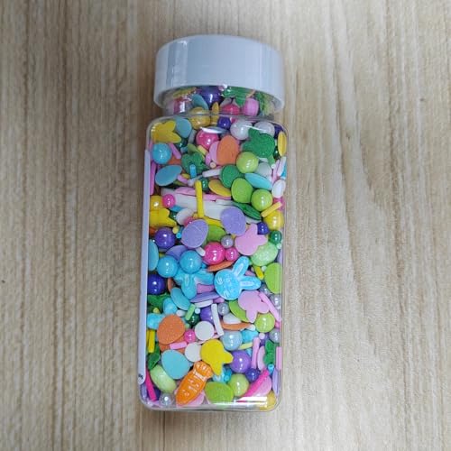 Image of Easter Sprinkles Rabbit Bunny Carrot Edible Sugar Pearls for Cake Decorating Easter Cupcake Cake Toppers Baking Cookie Pearl Cake Decorations Valentine's Day Halloween Supplies