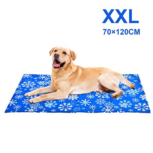 YGJT Dog Cooling Mat XXL 120x70cm-Non-Toxic Durable Pet Cool Mat Gel Self Cooling Pad, Great for Dogs Cats in Hot Summer Accessories XL(70x120cm)
