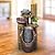 Indoor & Outdoor 3-Tier Jar Waterfall Fountain with LED Light – 24.4" Stone Bowl Water Feature for Gardens, Patios, and Offices, Handcrafted Resin Floor Fountain, Soothing Waterfall for Relaxation