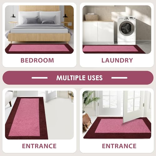 Image of Machine Washable Runner Rugs Set of 2, (24 inch x 36 inch+ 24 inch x 60 inch), Non Slip Kitchen Mats for Floor, Absorbent Entryway Rug for Kitchen, Bedroom, Hallway, Bathroom, Door (Roll Packing)