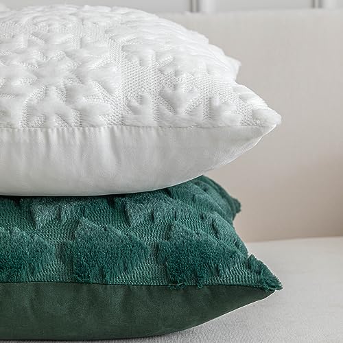 Snowflake Decorative Pillow Covers Set of 2 Packs for Home Décor