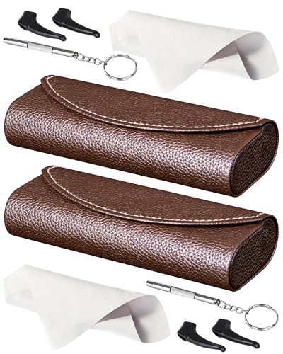 Image of RayLove Ultimate Glasses Case Kit, Hard Shell Sunglasses and Eyeglass Case with Cleaning Cloth, Screwdriver, Ear Hooks