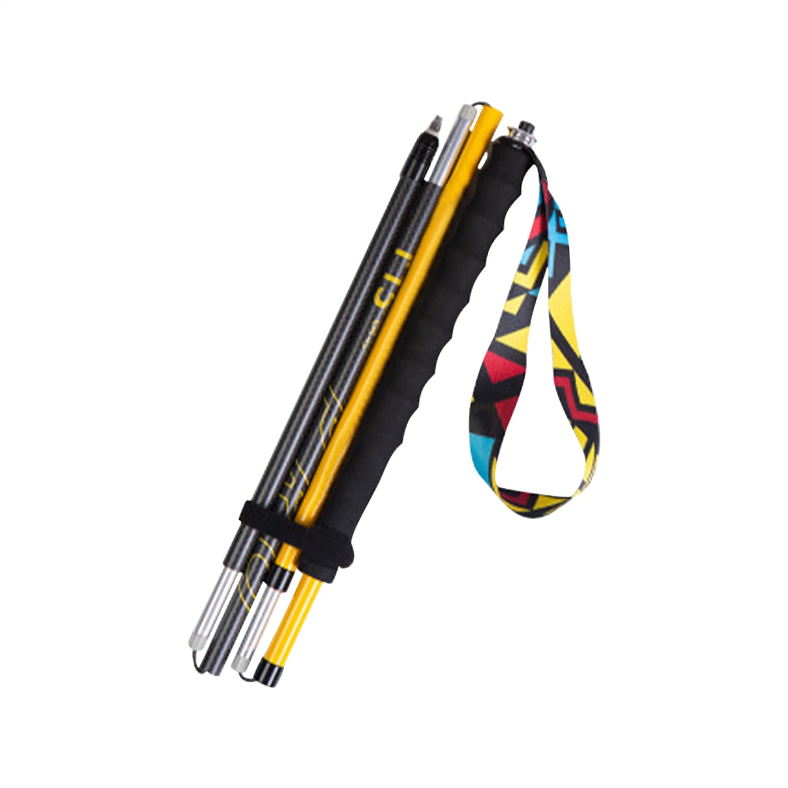 Bâtons de randonnée pour randonnée – Bâton de randonnée télescopique à 4 sections, bâtons de marche pour personnes âgées, pour randonnée, survie, escalade, voyage, montagne, sac à dos à l'épaule et