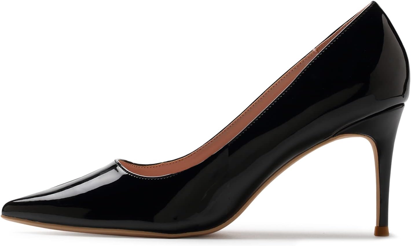 GENSHUO High Heels Pumps for Women Closed Toe 3 Inch Stillettos Heels Dress Shoes - Image 3