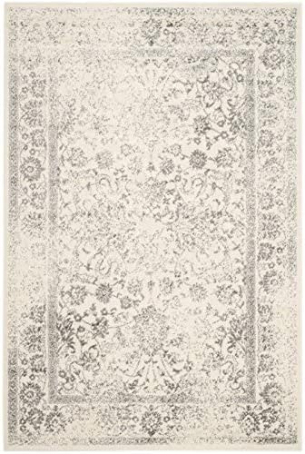 SAFAVIEH Adirondack Collection Runner Rug - 2'6" x 6', Ivory & Silver, Oriental Distressed Design, Non-Shedding & Easy Care, Ideal for High Traffic Areas in Living Room, Bedroom (ADR109C)