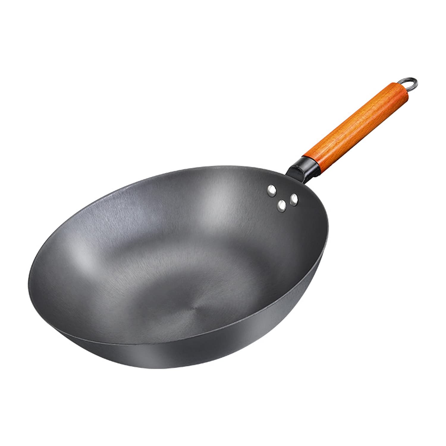 wok, Kuchenka indukcyjna z okrągłym dnem, kuchenka gazowa, wok, patelnia do smażenia, nieprzywierająca, bez pokrywki(No Lid)