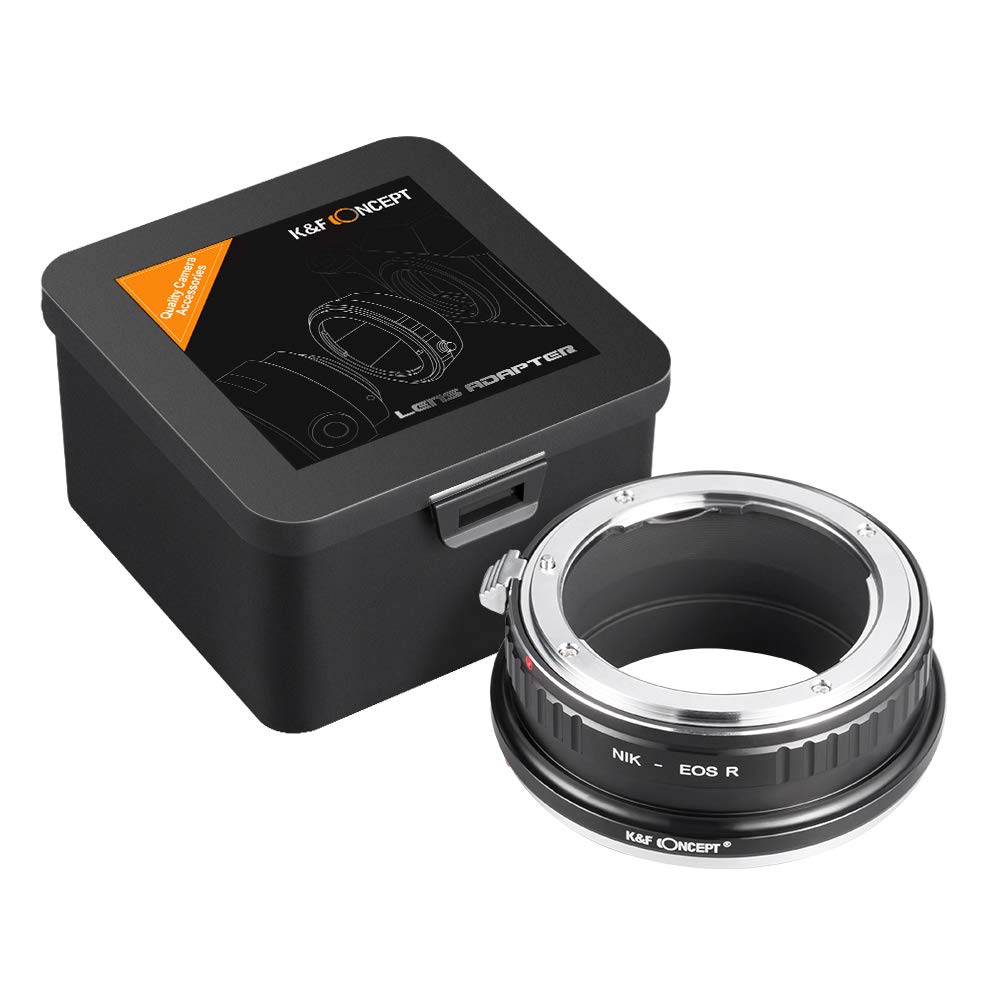 K&F CONCEPT NIK-EOS R Adaptateur de Monture d'objectif Compatible avec Objectif compatibile Con Nikon F/AI/AIS/D/AF-S et appareils Photo EOS R