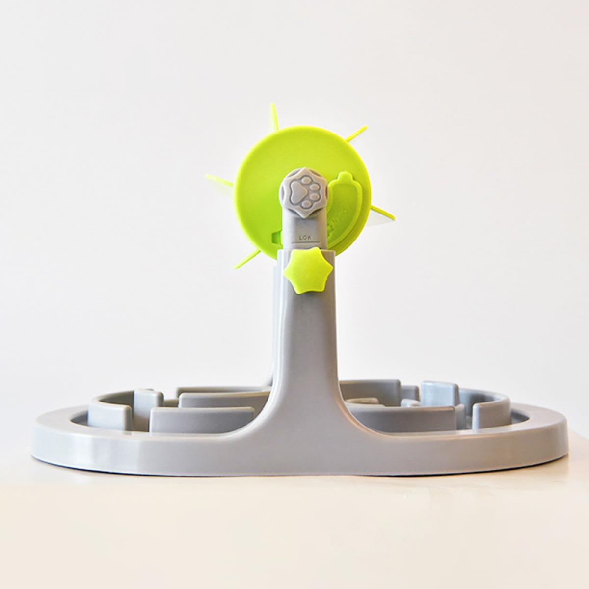 SHINEOFI Dispensador Giratorio de Alimentos para Mascotas Plástico Duradero Dispositivo de Alimentación Lenta con Fuga Controlada Juguete Interactivo Verde para Perros y Conejos