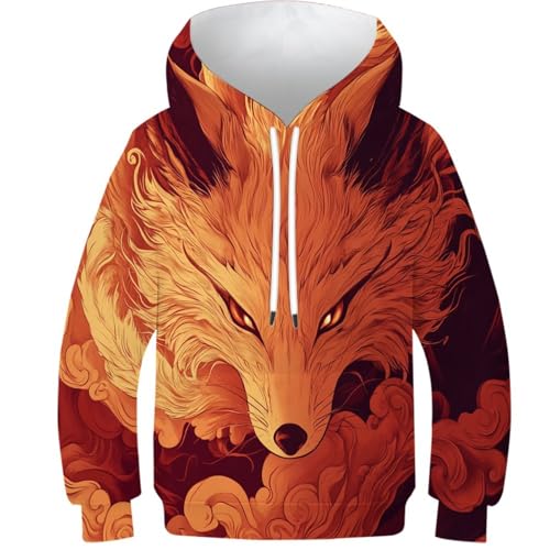 Sweat à capuche renard 3D vêtement hiver ado fille garçon 11-13 ans