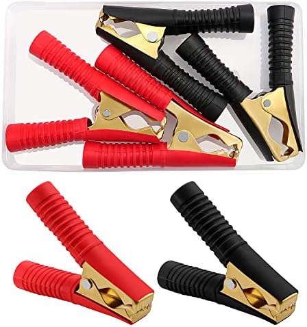 Morsetti Isolati Rosso Nero Morsetti A Coccodrillo Per Batteria Auto - 6 Pezzi Isolati In Rame 50A Connettori Batteria Sicuri