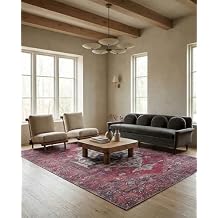 Jaipur Living, Washable 4x6 Area Rug, Boho Red/Brown Living Room Rug