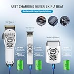 BESTBOMG Hair Clippers for Men Professional, Beard Trimmer Kits & Sets, Electric Shavers, Hair Clippers & Trimmer Ceramic T-Blade, for Barber, for Gifts - Image 5
