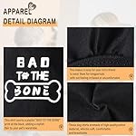 Discover Cozy Cotton Canine Wear: Soft, Lightweight, and Breathable Dog Shirt Vest with Eye-Catching Graphics(Bad to The Bone), Keeping Your Furry Friend Warm and Comfy! Black S - Image 5