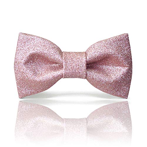 Pink Glitter bow tie for men and women | Sparkling Formal Pre-tie bow tie Style for Prom, Groom, Valentines time (Pink Bow Tie B19004)