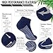 Sunew Mens Viscose Bamboo Socks,Unisex Women Soft Cushioned Comfortable No Show Low-Cut Workout Running Hiking Golf Odor Free Socks 6 Pairs Navy Blue S