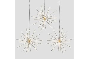 PHILIPS Gold Glitter Hanging Starburst Sphere Lights
