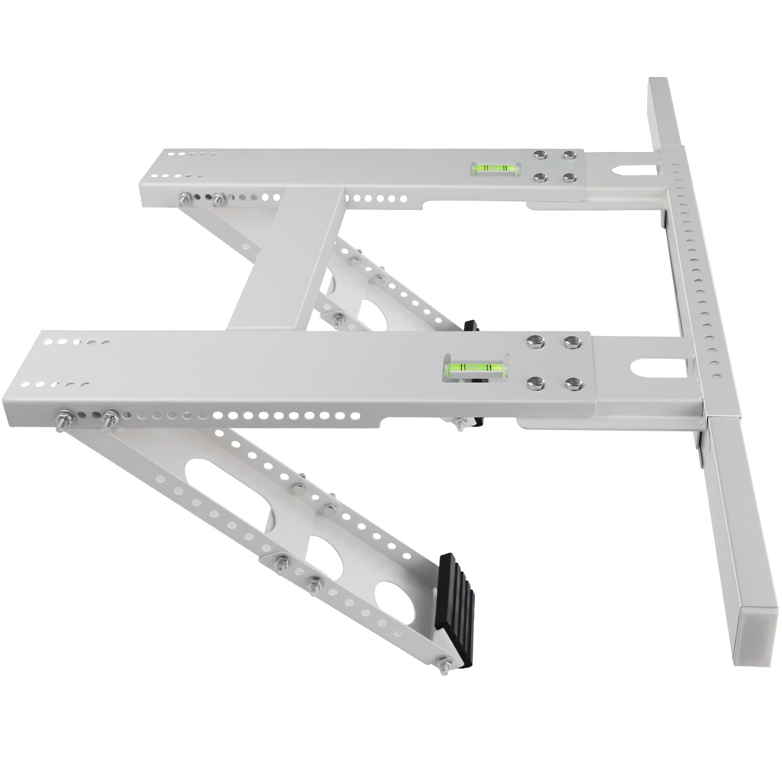 Universal Window Air Conditioner Support Bracket, No Drilling Heavy-Duty AC Window Bracket Supports Up to 200lbs for 5,000-24,000 BTU AC Units, Fits Single or Double Hung Windows