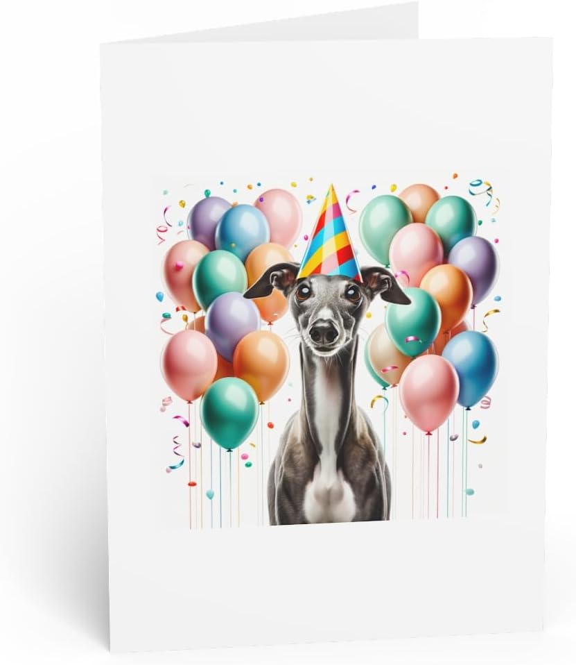 Greeting Card/Note Card - Greyhound Birthday - PACK of 10