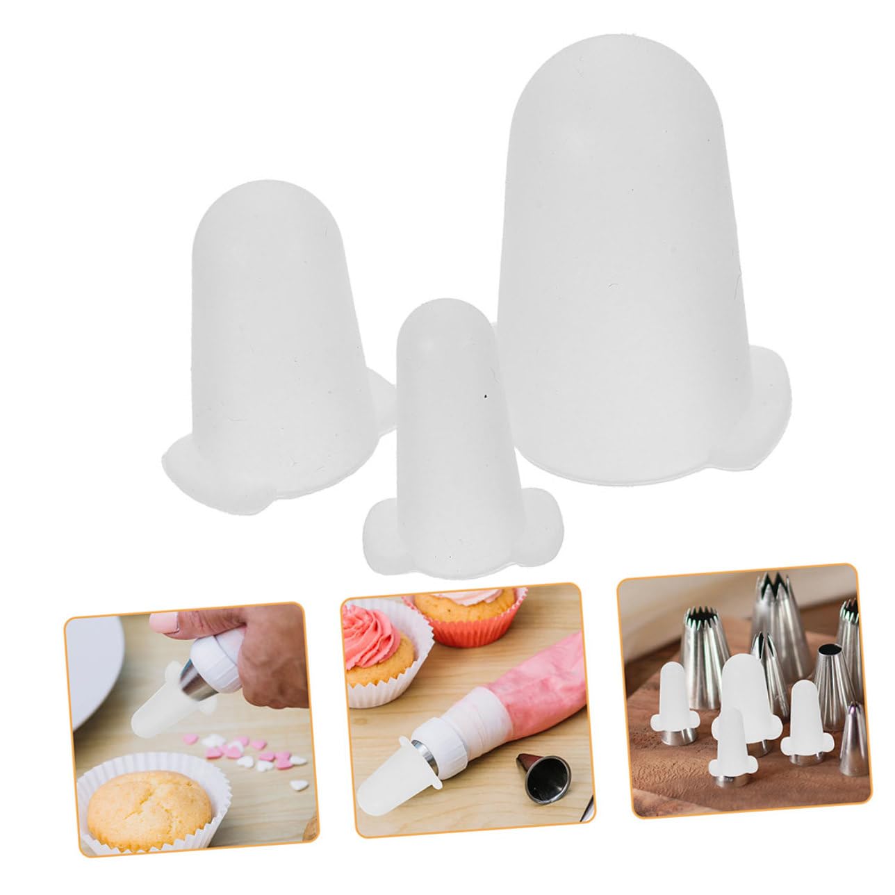 UKCOCO Protections pour Embouts De Tuyauterie 6 Pièces Silicone Petite Moyenne Grosse Tailles Anti-Usure Accessoires Pâtisserie Décoration Gâteaux Ustensiles Cuisine