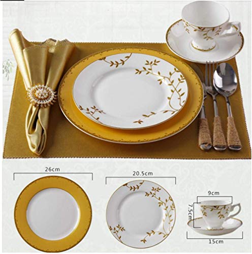 Mzxun Porcelana Bone China Conjunto de vajilla de porcelana occidental vajilla vajillas de cerámica Placas Los platos… - Imagen 8