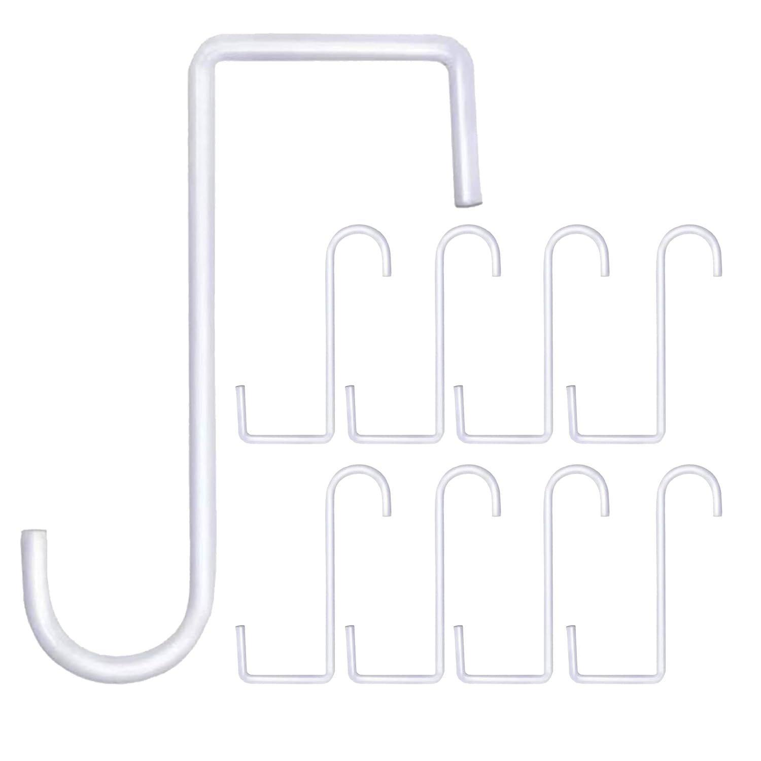Lemiyoo 8 Pcs Garden Hangers, 6 Inch Indoor/Outdoor Fence Hooks, Over Fence Hanging Baskets, Brackets for Lights Bird Feeders