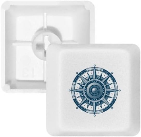 DIYthinker Compass Exploration Military Ocean PBT Keycaps for Mechanical Keyboard White OEM No Marking Print