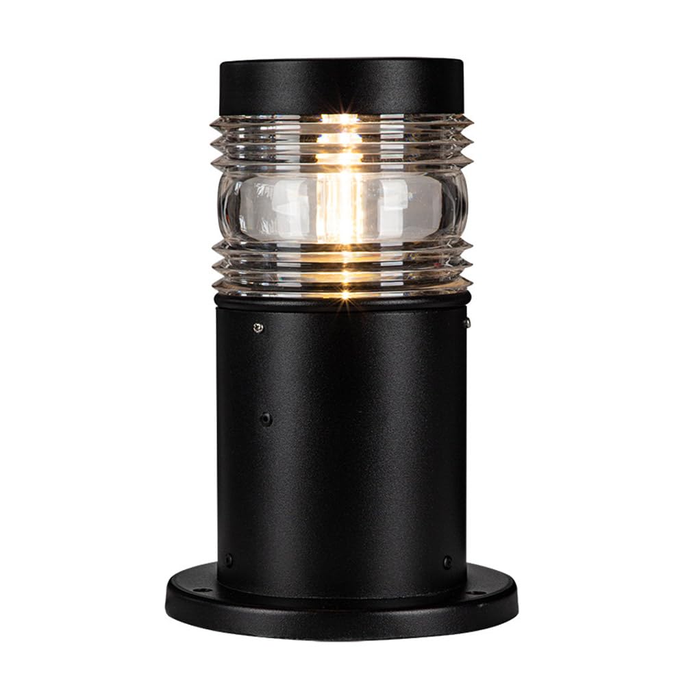 Mengjay E27 Paletto da Esterno Alluminio Luce a Colonna Impermeabile Patio Giardino Villa,Piedistallo Moderno Luci colonna Lanterna Porta Lampada a pilastro Illuminazione