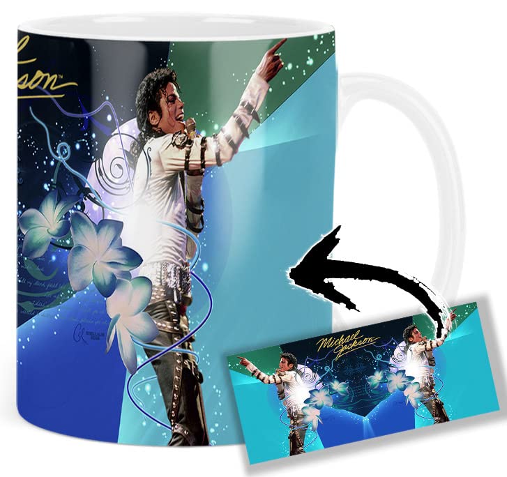 MUGSVILLE Michael Jackson C Tasse Blanche White Mug 325ml Ceramique