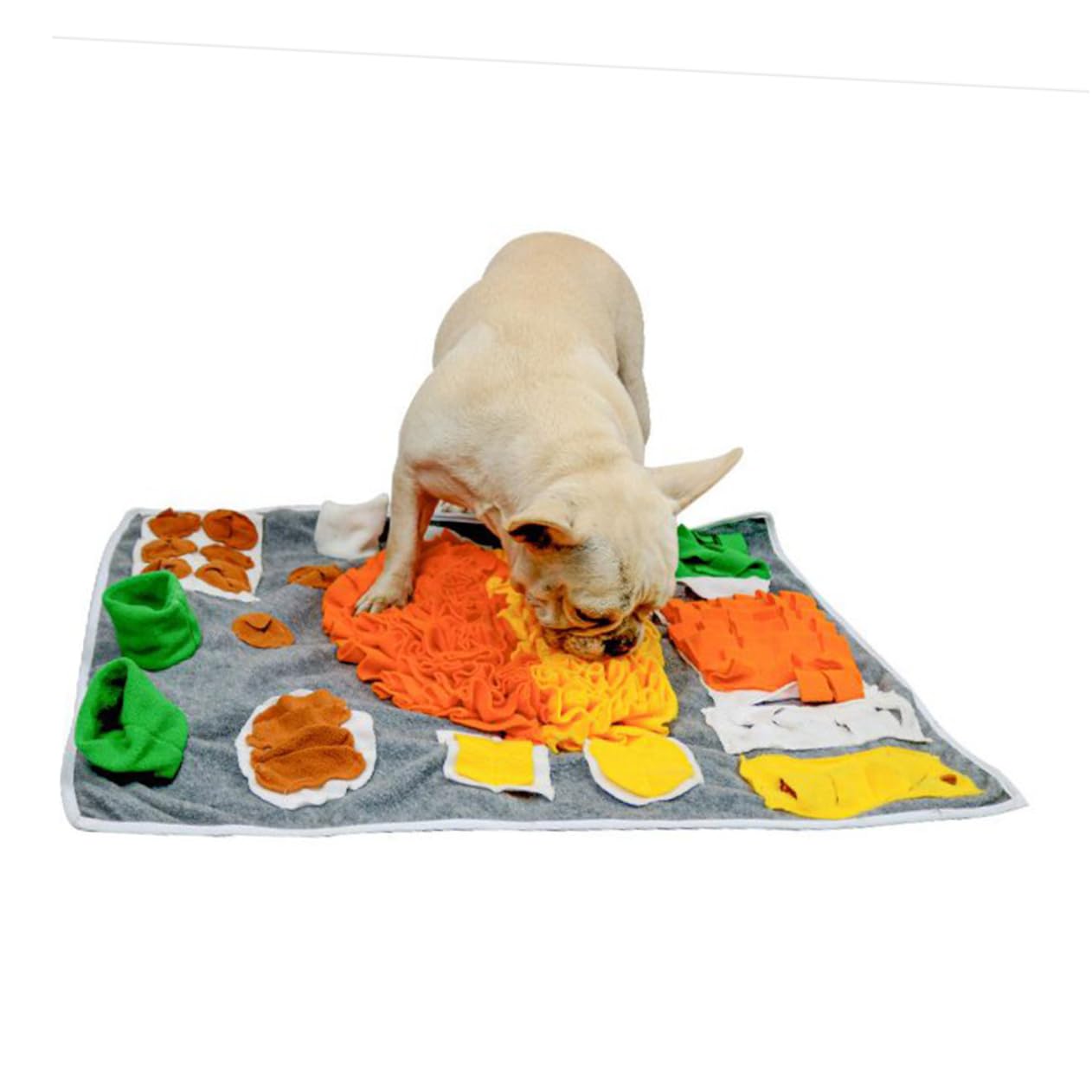 Kisangel Tapis Reniflant pour Chien en Flanelle Tapis Alimentation Lente pour Animaux de Compagnie