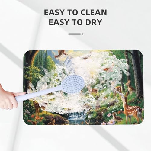 Tapis de bain lavable 50 x 80 cm antidérapant multi-usage pour sol de maison - 8