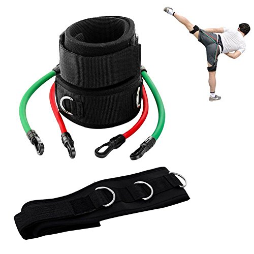 gymforward 5d Anillo Cinturón para ejercicio máquina pierna equipo de entrenamiento de fuerza velocidad de rebote, Negro Cover