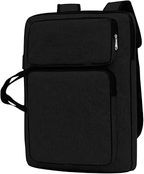 Ibluelover 8K Child Art Carrying Bag Adjustable Artist Portfolio Case 14 x 19 Drawing Board Backpack Oxford Art Supplies Storage Tote Bag for Artworks Brush Drawing Paper