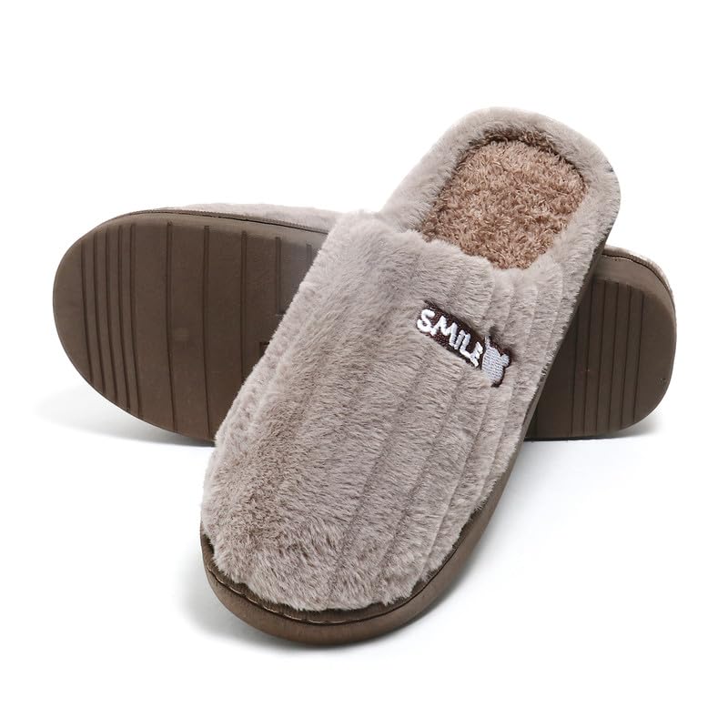 Winter Indoor Slipper for Women Soft Fur Home Flip Flop Slides Unisex Carpet Slippers for Bedroom House Sandals Slip On-picture-24