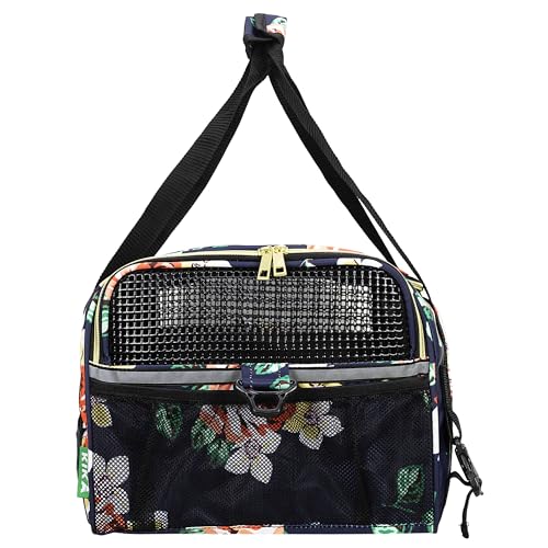 Image of KIKA Pets Goldfinch Cat Bag Carrier | Small Dog Puppy Bag Carrier | Airline Dimension Approved Akasa - Medium Size (17 x 10 x 9 inches), French Peony