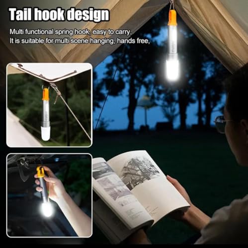 Image of COBA High Power Rechargeable LED Flashlight White Laser Torch Light with Hanging Multifunctional Head Shade Side COB Camping Reading