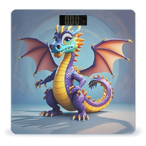 Báscula digital para baño con diseño de dragón miniatura 1